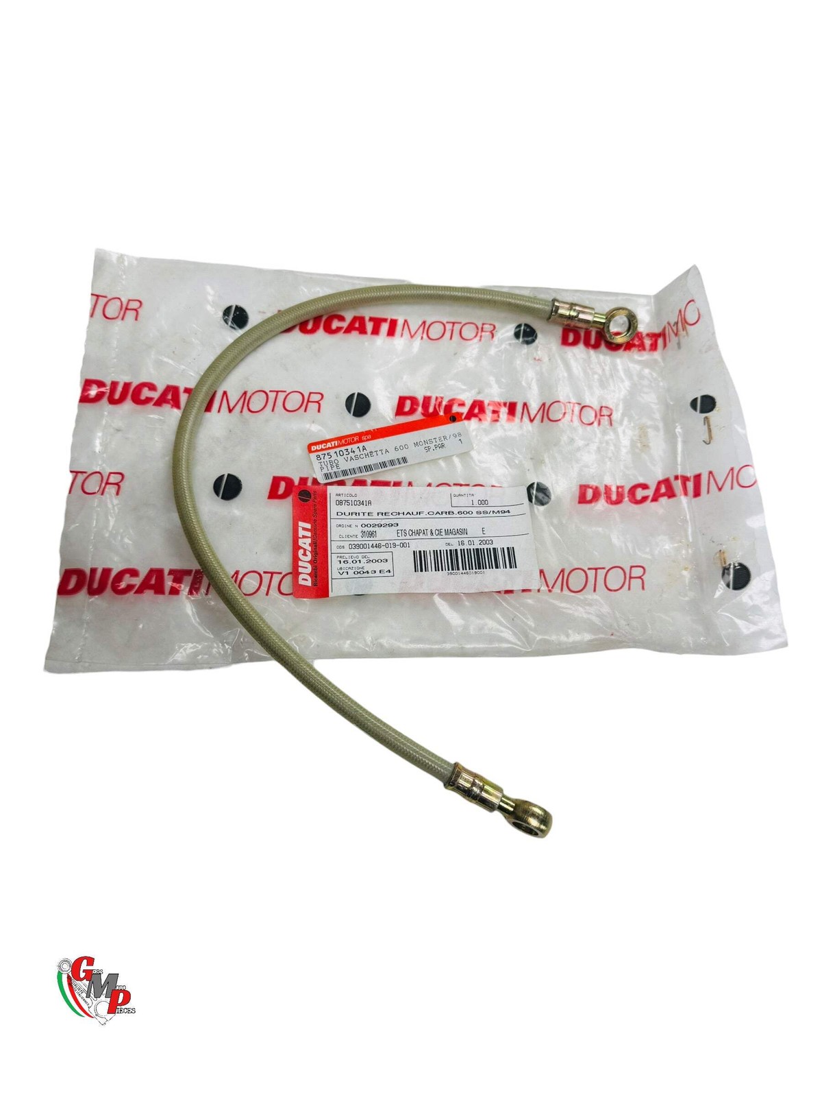 Durite réchauffeur carbu bichromaté anti-corrosion pour carburateur Ducati