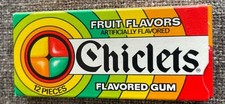 Vintage 1980’s CHICLETS FRUIT FLAVORS GUM  Unopened  New Old Stock