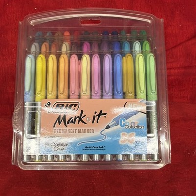 36 COUNT PACK BIC MARK-IT FINE POINT PERMANENT MARKERS ASSORTED COLORS (b2)