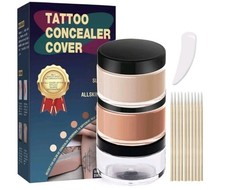 Full Coverage Tattoo Cover Up Cream Waterproof, Sweatproof Body Concealer for