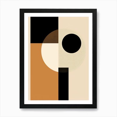 Monochrome Bonn Geometric Vision Ar Framed Wall Art Poster Canvas Print Picture