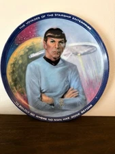 Star Trek Commander Spock Collector's Plate Starship Enterprise Leonard Nimoy