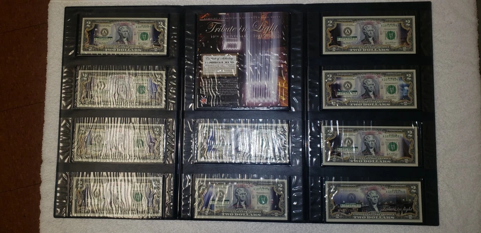 911 Colorized $2 Bill 10th Anniv Set Ruth Elvis Ali 5 Living Pres. Regan Kennedy - Image 4 of 4