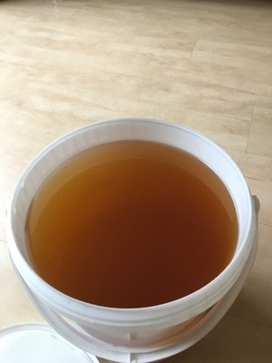 12,5 kg Akazienhonig mit Blüte im Eimer vom Imker Deutscher Honig