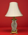 VTG Waterford Crystal & Brass Lamp With Shade 27.5” Tall, Excellent