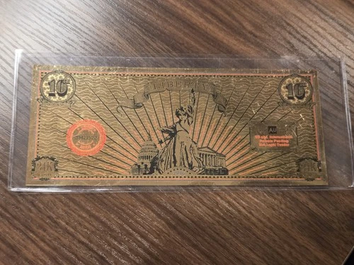 1/10 gram Gold Aurum Note - Lady Liberty Design