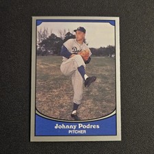 1990 Pacific Baseball Trading Cards Johnny Podres Baseball Legends Card #45