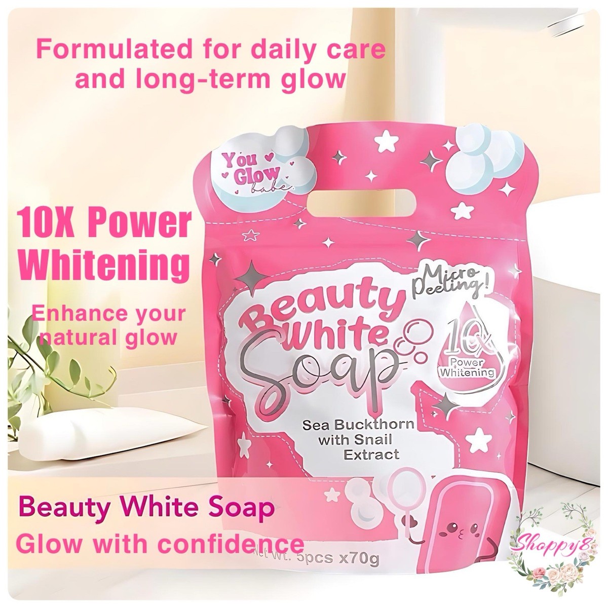 you glow babe glutathione review Beauty White Soap by You Glow Babe, 5 Bars x 70g