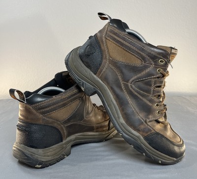 Ariat Terrain Hiking Boots Mens Size 9 EE Brown Leather Work Hiking Trail Boot