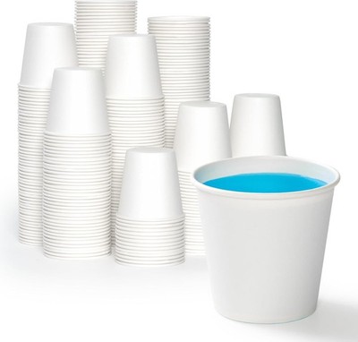 1000 pack 3 oz Paper Cups White Disposable Bathroom Cups Mini Paper Cups