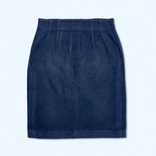 STEFANEL Italian Designer Elegant  Modest Skirt UK Size 10 US 6 Brushed Cotton