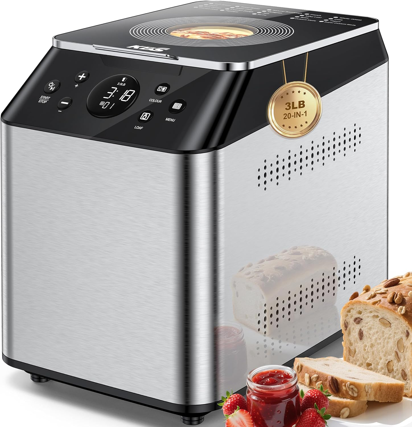 750W Programmable Bread Maker Ceramic Pan