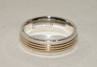 Vintage JX 10K Yellow Gold and 925 Sterling Silver UNISEX WEDDING BAND RING Sz 8 — photo 6