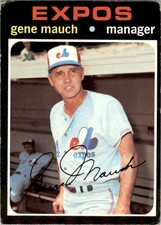 1971 TOPPS GENE MAUCH MONTREAL EXPOS #59 VG/EX