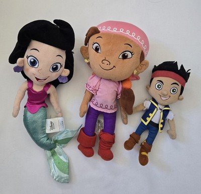 Disney Jr. Jake and the Never Land Pirates Plush ''Marina'' Mermaid,''Jake'', ''Izzy''