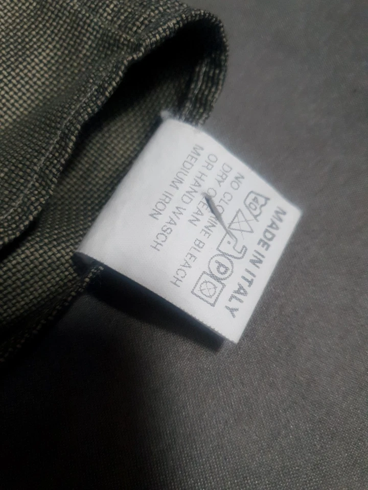 Camisa Mondo Di Marco Para Hombre 17.5 44 Verde Caqui 2XL De Colección Italia Años 80 90 Diseñador Foto 3 de 4