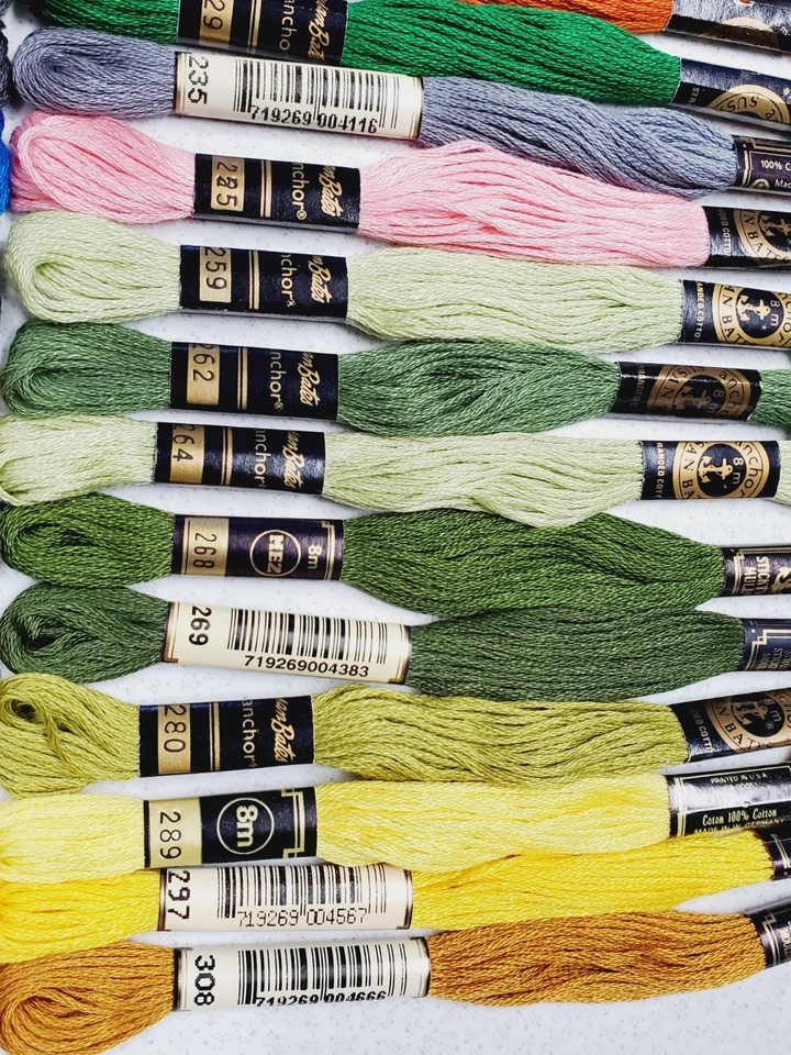 40 Anchor Embroidery Floss Lot of 40 Different Colors Full Skeins C - Image 3 of 4