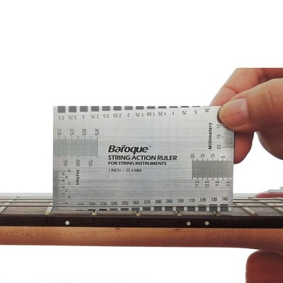 Stringed Instrument Action Ruler Gauge Luthier Measuring Tool for Electric Ac...