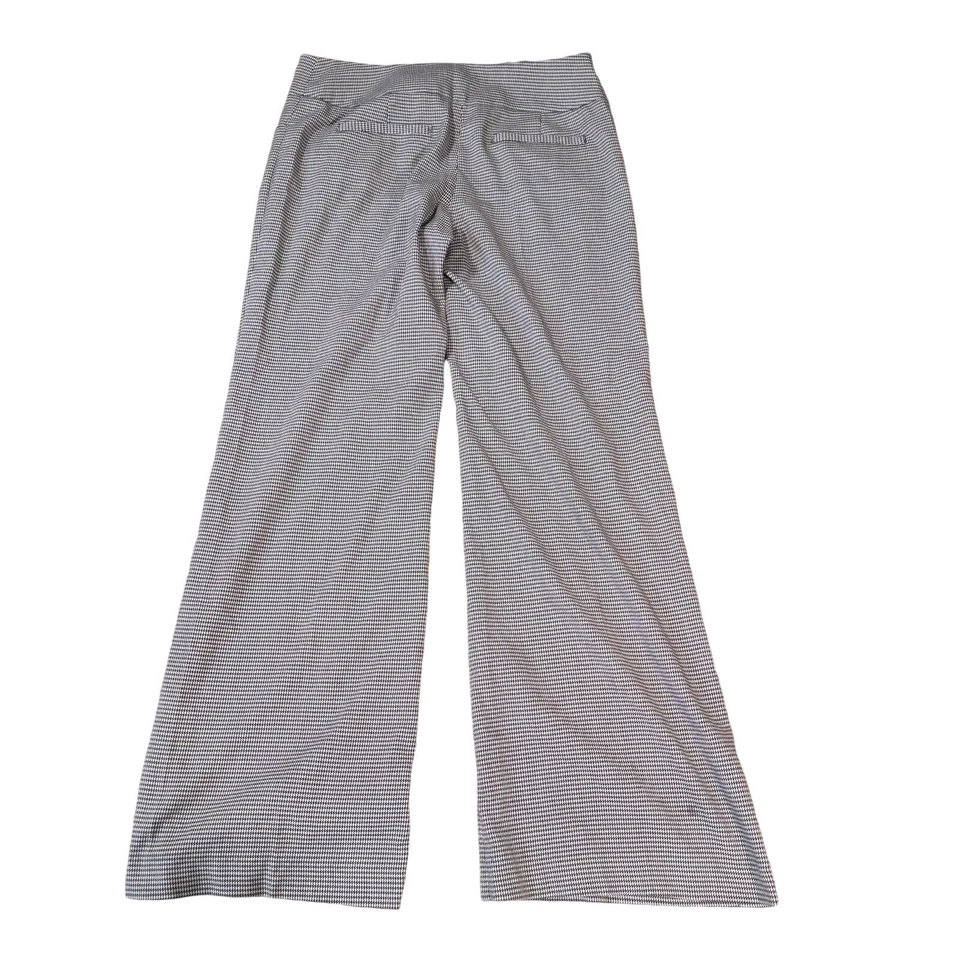 Pantalones de vestir a cuadros pata de gallo pierna ancha mercado negro de la Casa Blanca para mujer talla 10 Foto 2 de 4