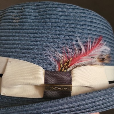 Biltmore 1917 Straw Fedora Hat Mens Size Large | eBay display picture 1