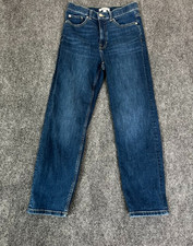 Spanx Dark Blue 5-Pocket Straight Leg Denim Jeans High Rise Women's Size 10