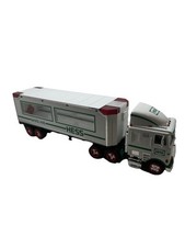 1997 Hess Toy Tractor Trailer / Race Car Hauler No Box Good Cond. Tested Works