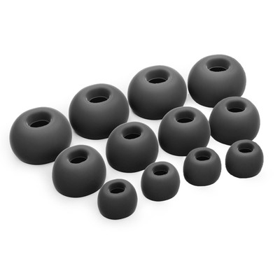 12 x Silikon Ohrhörer Gummi Tipps Für JBL Tour Pro 2 Kopfhörer in Schwarz
