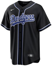 Los Angeles Dodgers Nike Black Lights Out Blank Jersey Authentic Sz XXL