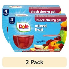 Dole Mixed Fruit in Black Cherry Gel Fruit Bowls 4.3 oz Cups 4 Count 2 Pack