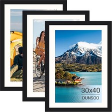 3 Pack 30 X 40Cm Picture Frame, Black Photo Frames 30X40 for Wall Mounting