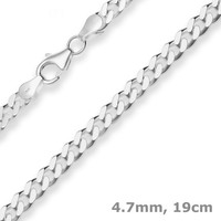 4,7Mm Armband Panzerkette Silberarmband Armschmuck Aus 925 Silber 19Cm