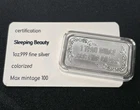 SEXY! Sleeping Beauty - 1 troy oz .999 Fine Silver Colorized Bar w COA # /100
