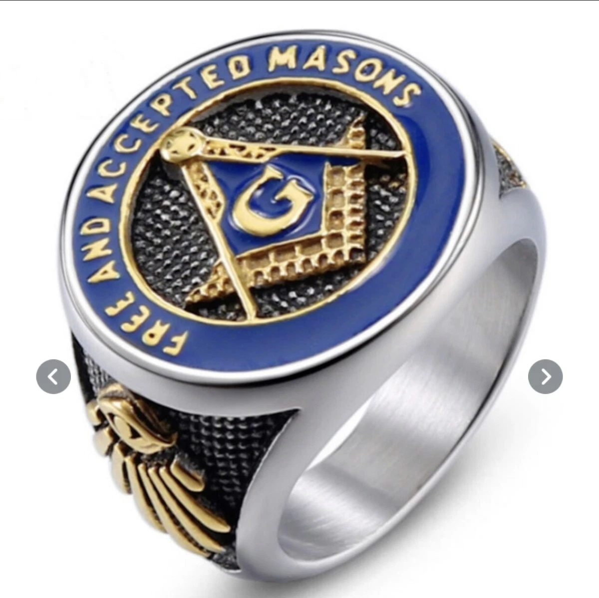 Blue freemason ring sale