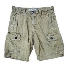 AMERICAN EAGLE Shorts Mens 30 Beige Classic Cargo Button Pockets Casual Outdoor