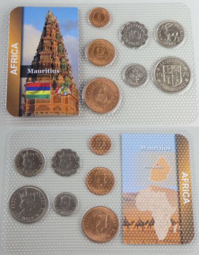 Mauritius KMS Coin Set 1975-1978 In Blister Card Uncirculated