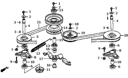 Puleggia Tendicinghia Trattorino Murray - - Rif. Orig. 91178|420613 - Foto 6