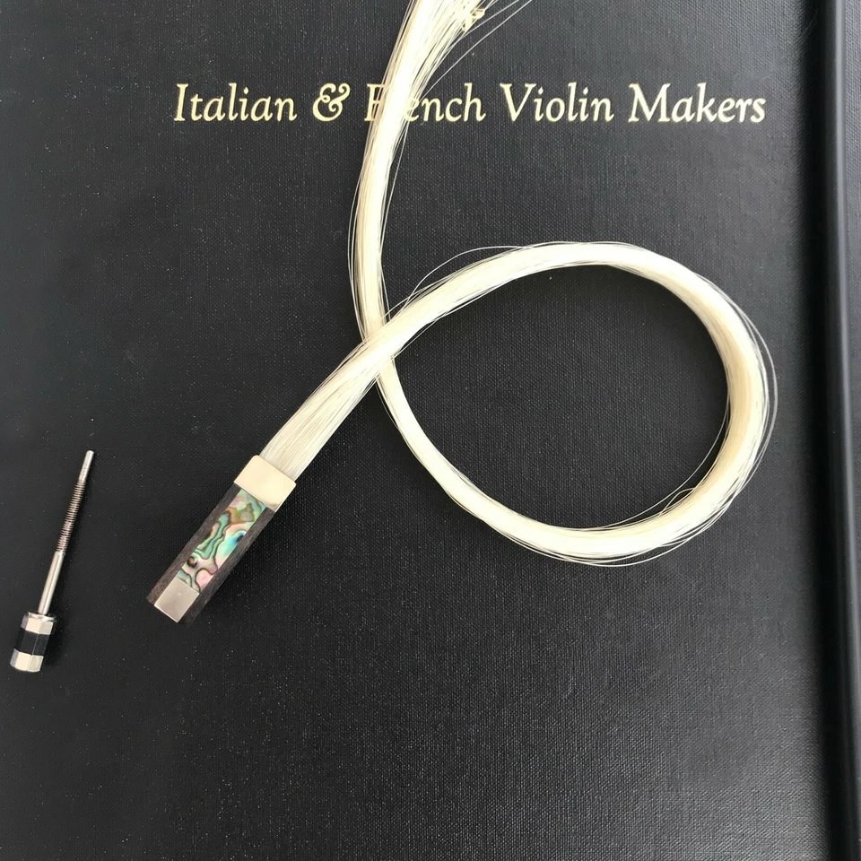 1/2 Carbon Fiber Violin Bow Size1/2 Real Horse Hair Round Stick Ebony Frog - Image 3 of 4