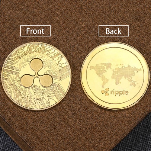 Commemorative Decoration Gold Plate Round Souvenirs Metal Craft Ripple Coin Gift - Picture 6 of 7