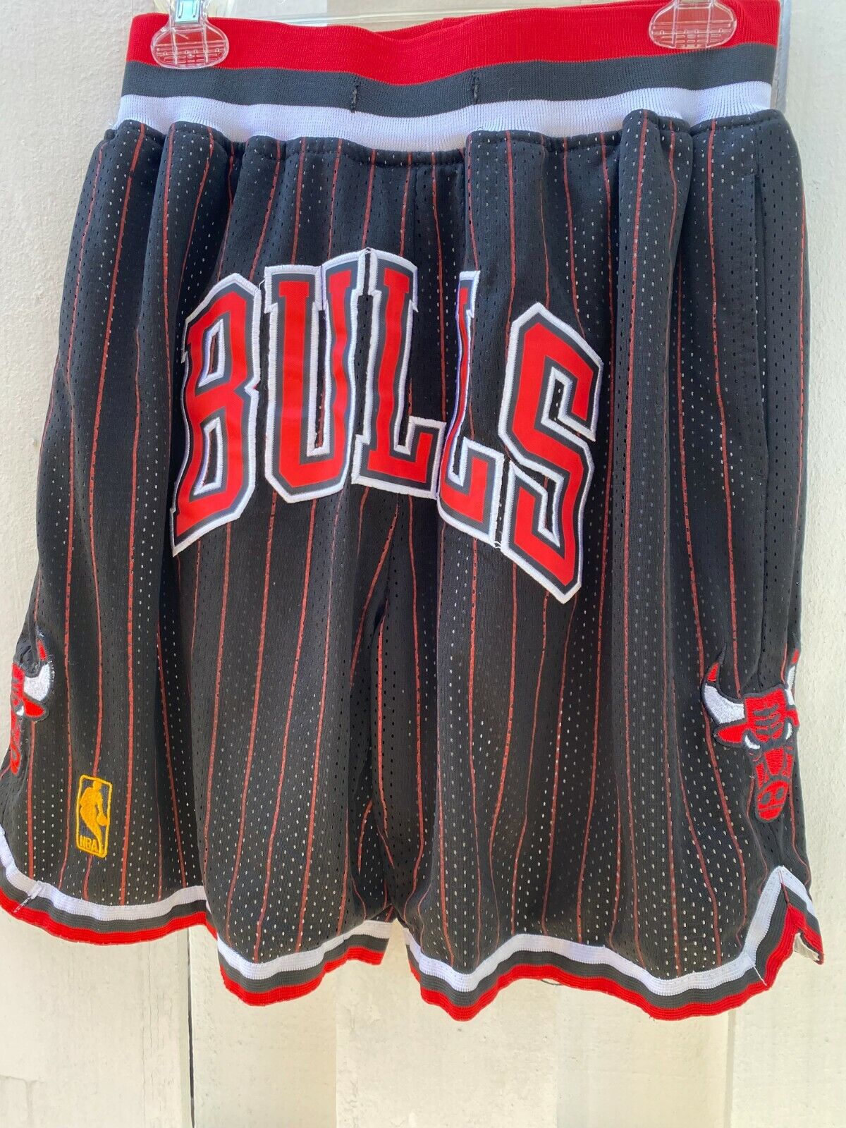 Chicago Bulls BLACK Basketball Just Don Shorts MITCHELL AND NESS NBA SIZE L