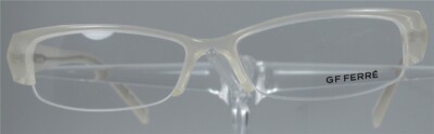 GF FERRE FF10505 Weiß Halbrandlos Kunststoff Designer Brille Brillengestell NEU