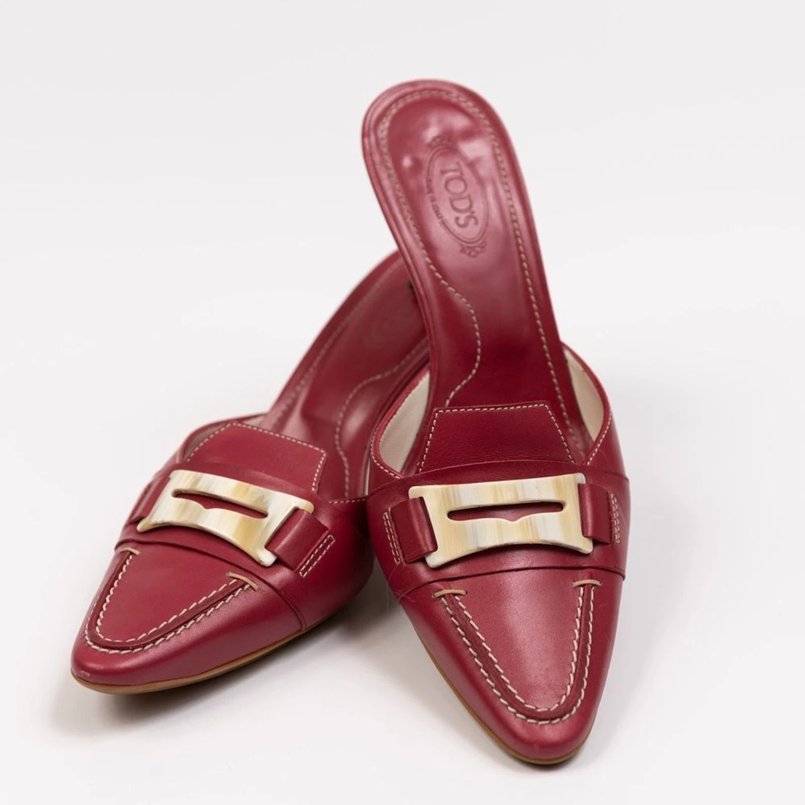TOD’S Sandali con tacco Tod's in pelle rossa misura 7 5