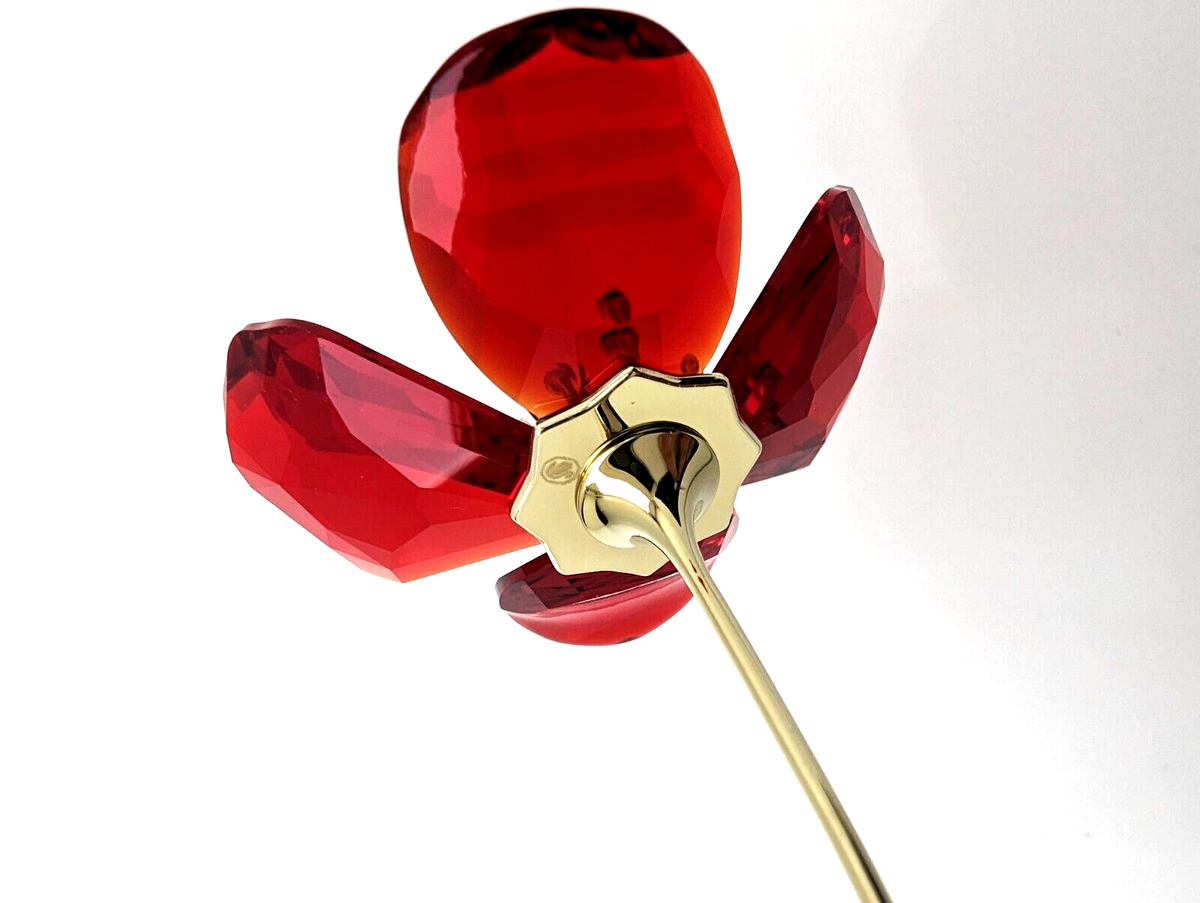 New SWAROVSKI 5646018 Champagne Gold Garden Tales Red Poppy New SWAROVSKI 5646018 Champagne Gold Garden Tales Red Poppy