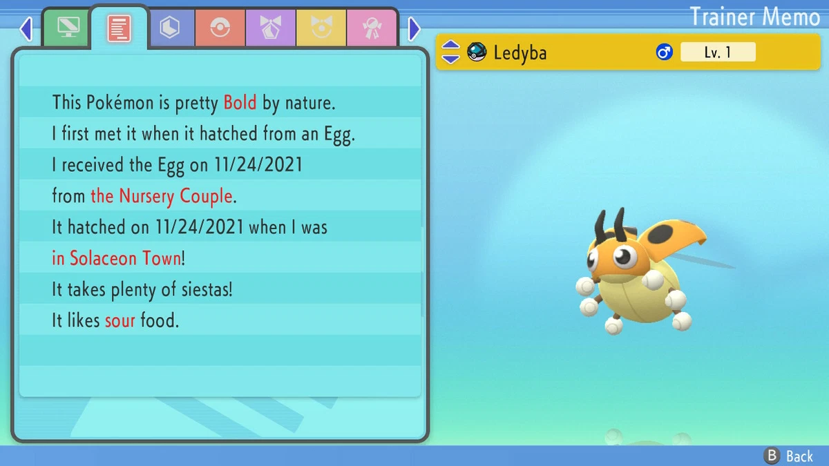 Shiny LEDYBA 6IV // Pokemon Brilliant Diamond & Shining Pearl