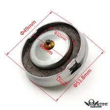 Chrome HTTMT PETROL / FUEL CAP - OIL TANK CAP 2" For Triumph and BSA