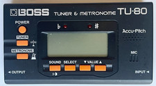 EXCELLENT BOSS ACCU-PITCH GUITAR DIGITAL TUNER AND METRONOME MODEL TU-80