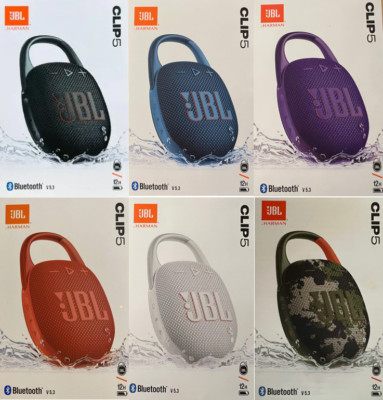 JBL Clip 5 Waterproof Portable Rechargeable Bluetooth Speaker [Pick Your Color]