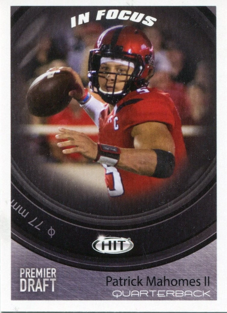 2017 Sage Hit Premier Draft Patrick Mahomes In Focus Rookie Card 43 