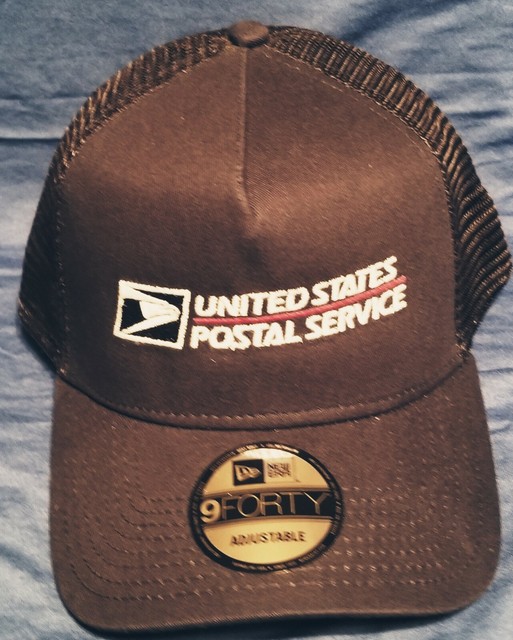 USPS POSTAL LOGO DARK NAVY NEW ERA 9FORTY EMBROIDERED MESH SNAPBACK HAT