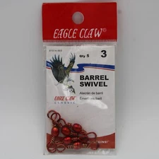 Eagle Claw Barrel Swivels 01014-003 Size 3 5 Pack