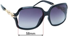 SFx Replacement Sunglass Lenses Fits Gucci Gg3597/n/f/s - 58mm Wide